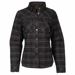 Klim Women's Upland Flannel Shirt 30 Klim Women's Upland Flannel Shirt -Hot Sale Klim Store 3681 000 Black 20 20Asphalt 03