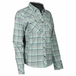 Klim Women's Upland Flannel Shirt 22 Klim Women's Upland Flannel Shirt -Hot Sale Klim Store 3681 000 Monument 20Gray 20 20Wintermint 05