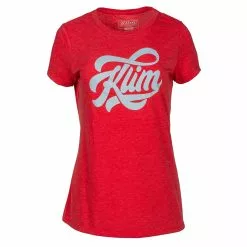 Klim Women's Script Shortsleeve T Shirt -Hot Sale Klim Store 3696 000 Classic 20Red 20 20Crystal 20Blue 01