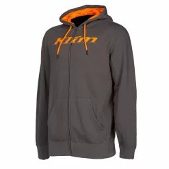 Klim Shadow Zip-Up Hoodie -Hot Sale Klim Store 3708 000 Asphalt 20 20Strike 20Orange 01