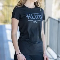 Klim Women's Kute Corp Short Sleeve Tees -Hot Sale Klim Store 3783 001 Black 20 20Asphalt 02