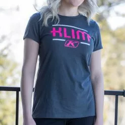 Klim Women's Kute Corp Short Sleeve Tees -Hot Sale Klim Store 3783 001 Charcoal 20 20Knockout 20Pink 02