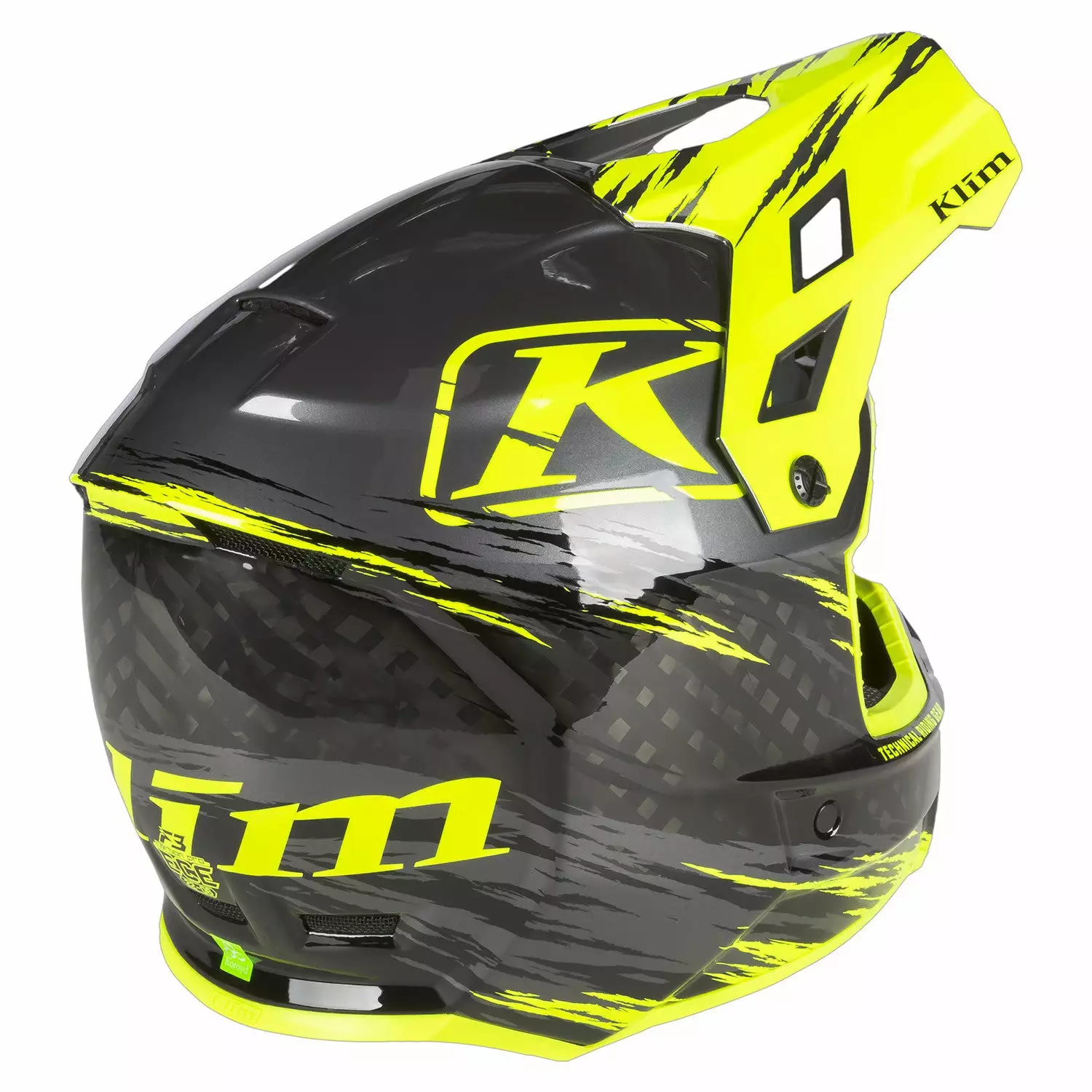 Klim F3 Carbon Pro Thrashed Helmet - ECE 12 Klim F3 Carbon Pro Thrashed Helmet - ECE - Image 10