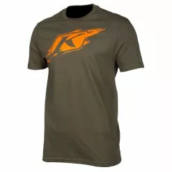 Klim Scuffed Short Sleeve Tees -Hot Sale Klim Store 3942 000 Olive StrikeOrange 01