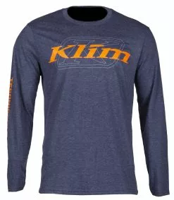 Klim K Corp Long Sleeve Tees -Hot Sale Klim Store klim k corp long sleeve tees mens casual klim heathered navy strike orange sm 509240